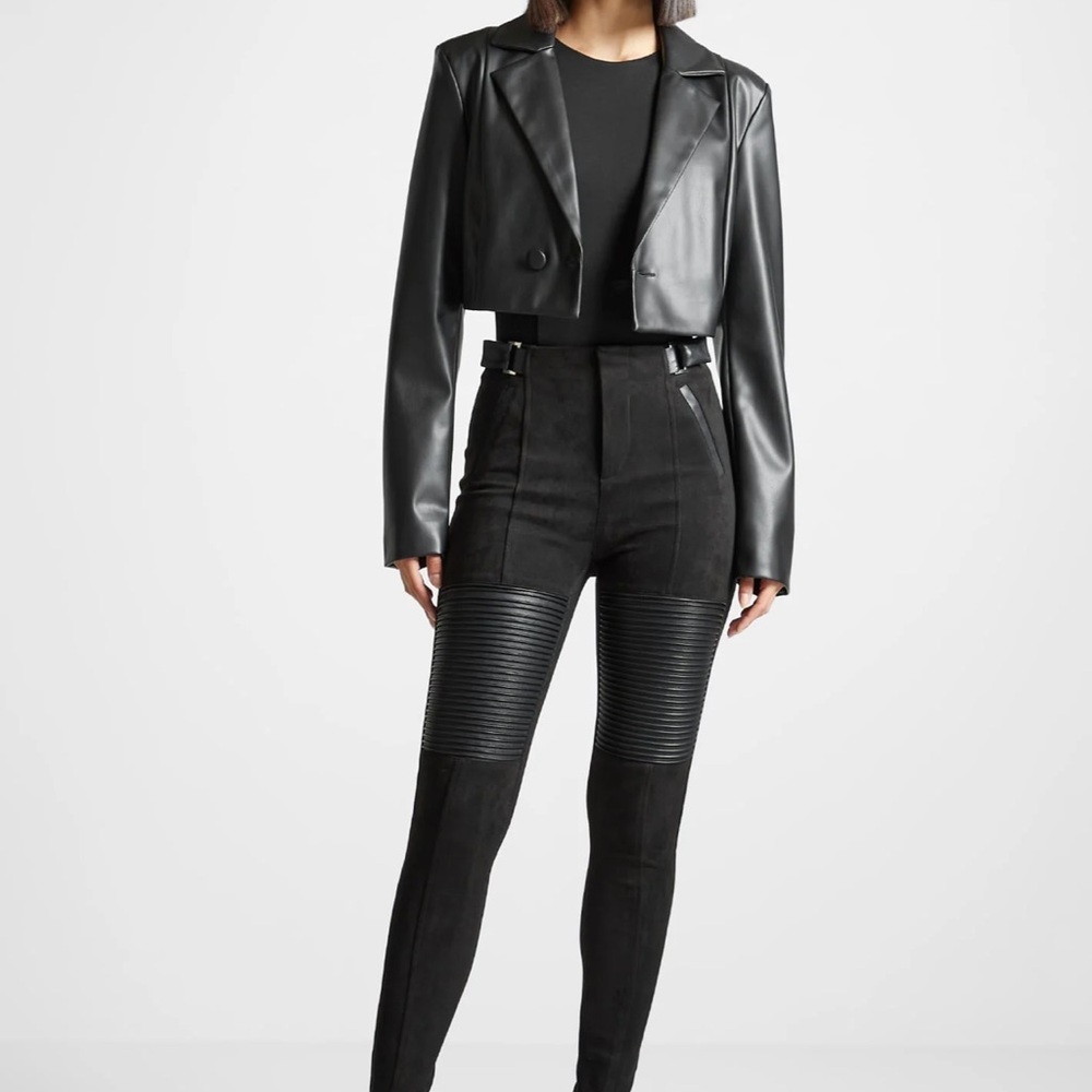 Black Faux Leather Pants